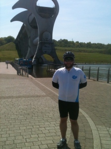 Andy at the Falkirk Wheel